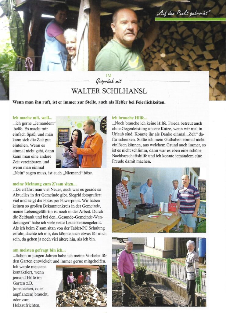 Zeitbankler berichten: Walter Schilhansl